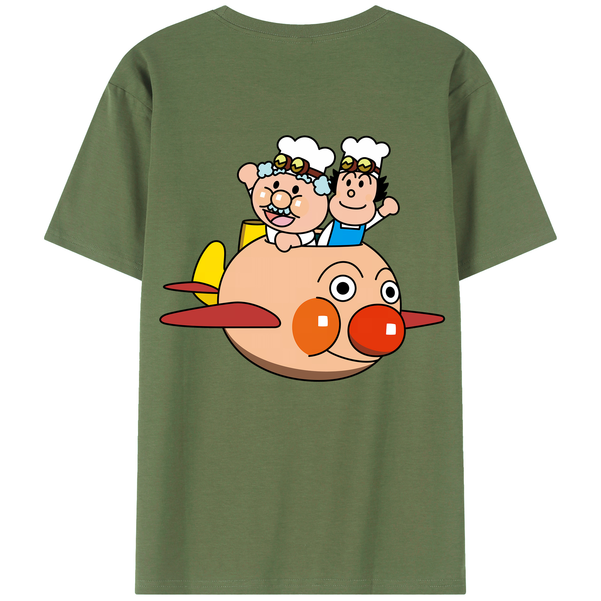 （画像用） アンパンマン Anpanman 綿100％ メンズ半袖Tシャツ（バックプリント） 通気性